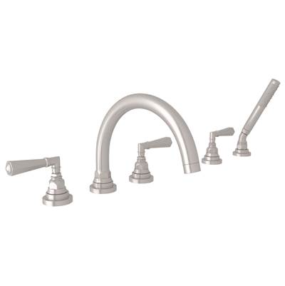 Rohl A2314LMSTN - San Giovanni™ 5-Hole Deck Mount Tub Filler