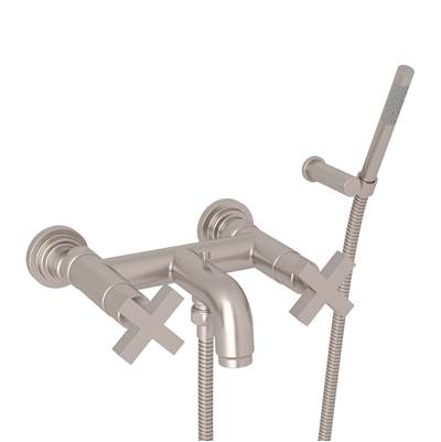 Rohl A2202XMSTN - Lombardia® Exposed Wall Mount Tub Filler