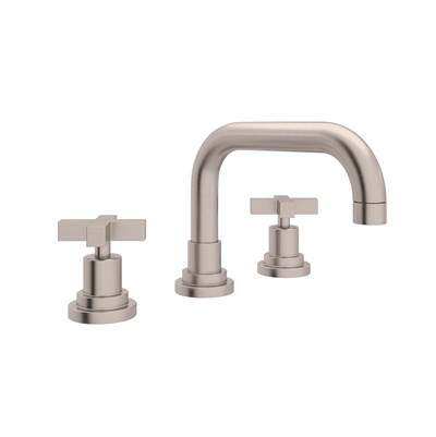 Rohl A2218XMSTN-2 - Lombardia® Widespread Lavatory Faucet With U-Spout