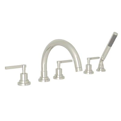 Rohl A2214LMPN - Lombardia® 5-Hole Deck Mount Tub Filler With C-Spout