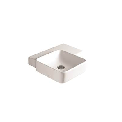 Simas SIFL21WG - Square Wallhung Washbasin - 500X575X110Mm