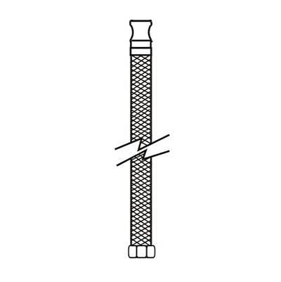 Santec PS200-2-0091 - 1/2'' X 1/2'' Hose For Wall Mount Tab Hand Held Personal Shower