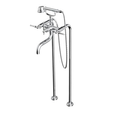Santec 7050KL65 - Floor Mount Tub Filler With Hand Shower