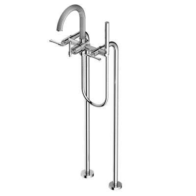 Santec 7051AT65 - Floor Mount Tub Filler With Hand Shower