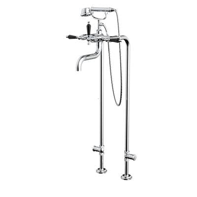 Santec 7052BT30 - Floor Mount Tub Filler With Hand Shower And Shut-Off Valves (Pair)