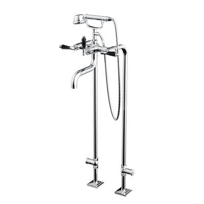 Santec 7052DB10 - Floor Mount Tub Filler With Hand Shower And Shut-Off Valves (Pair)