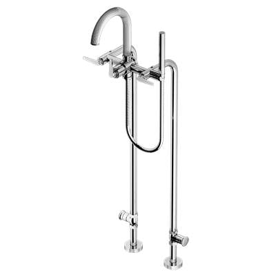 Santec 7053HO35 - Floor Mount Tub Filler With Hand Shower And Shut-Off Valves (Pair)
