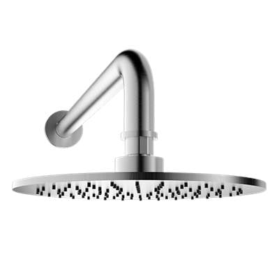 Santec 70792175 - 8'' Round All Brass Rain Head With Arm And Flange