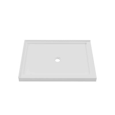 T.H. Smith Co THS-S48-36L - 48X36, Lh Corner Double Threshold Shower Base, Centre Drain