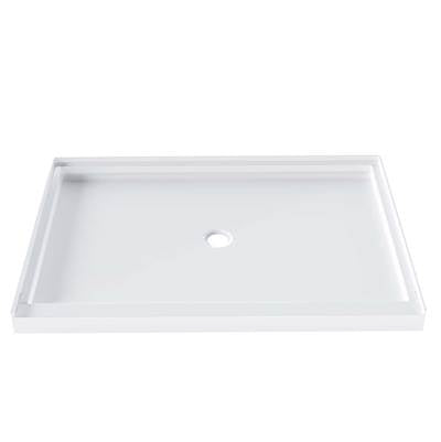 T.H. Smith Co THS-S60-42S - 60X42, Single Threshold Shower Base, Centre Drain