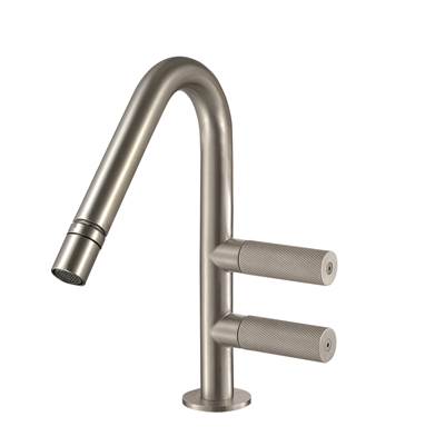 Treemme TR3024 - Single Hole Bidet Faucet-2 Handles - Swivel Spray