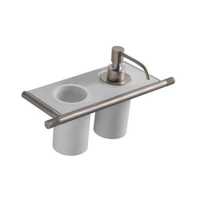 Treemme TR8371 - Wallmount Soap Dispenser & Tumbler Holder
