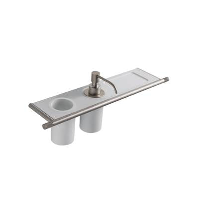 Treemme TR8373 - Wallmount Shelf With Soap Dispenser & Tumbler