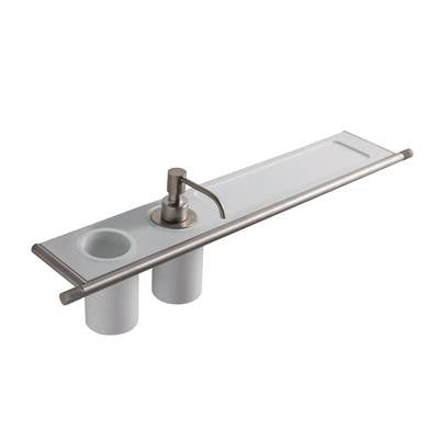 Treemme TR8374 - Wallmount Shelf With Soap Dispenser & Tumbler