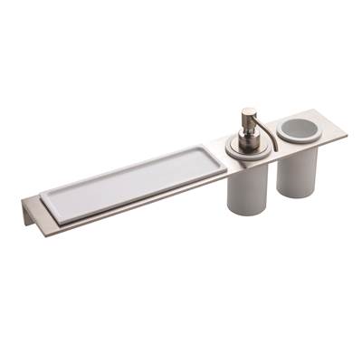 Treemme TR9074 - Wallmount Shelf With Soap Dispenser & Tumbler
