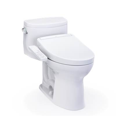 Toto MW6343346CEFG#01 - WASHLET+ Supreme II One-Piece Elongated 1.28 GPF Toilet and WASHLET+ S2 Bidet Seat, Cotton White