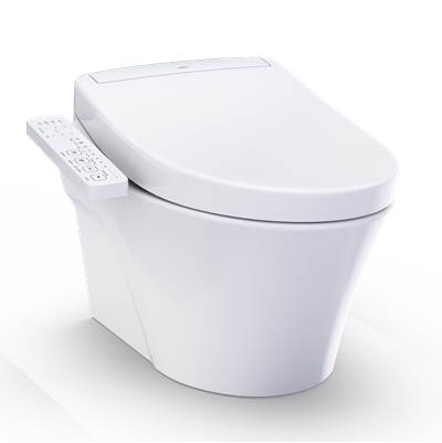 Toto CWT4263346CMFG#MS - WASHLET+ AP Wall-Hung Elongated Toilet and WASHLET S2 and DuoFit In-Wall 0.9 and 1.28 GPF Dual-Flush Tank System, Matte Silver