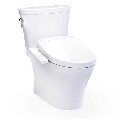 Toto MW4483346CEMFGN#01 - WASHLET+ Aquia IV Arc Two-Piece Elongated Dual Flush 1.28 and 0.9 GPF Toilet with S2 Bidet Seat, Cotton White