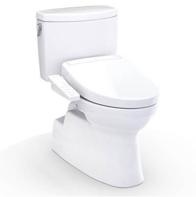 Toto MW4743346CUFG#01 - WASHLET+ Vespin II 1G Two-Piece Elongated 1.0 GPF Toilet and WASHLET+ S2 Bidet Seat, Cotton White