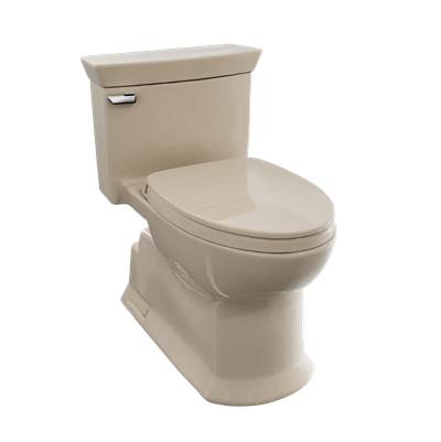 Toto MS964124CEFG#03 - Soir1/2e One Piece Elongated 1.28 GPF Universal Height Skirted Toilet with CeFiONtect, Bone