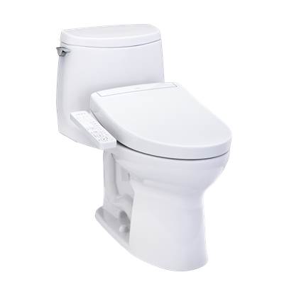 Toto MW6043346CUFG#01 - WASHLET+ UltraMax II 1G One-Piece Elongated 1.0 GPF Toilet and WASHLET+ S2 Bidet Seat, Cotton White