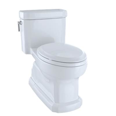 Toto MS974224CEFG#01 - Eco Guinevere Elongated 1.28 GPF Universal Height Skirted Toilet with CEFIONTECT and SoftClose Seat, Cotton White