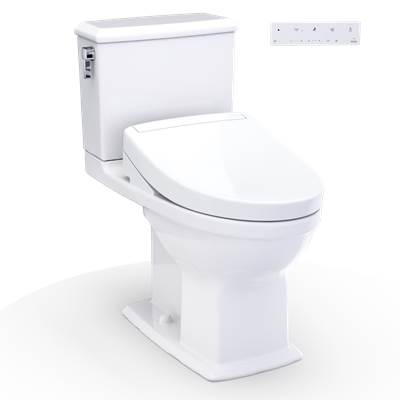 Toto MW4943446CEMFG#01 - WASHLET+ Connelly Two-Piece Elongated Dual Flush 1.28 and 0.9 GPF Toilet and WASHLET S5 Bidet Seat, Cotton White
