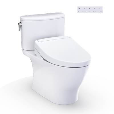 Toto MW4423446CEFG#01 - WASHLET+ Nexus Two-Piece Elongated 1.28 GPF Toilet with S5 Bidet Seat, Cotton White
