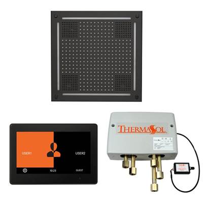 ThermaSol WHSP10S-MB - The Wellness Hydrovive Shower Package With 10'' Thermatouch Square