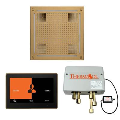 ThermaSol WHSP10S-SB - The Wellness Hydrovive Shower Package With 10'' Thermatouch Square