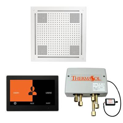 ThermaSol WHSP10S-WHT - The Wellness Hydrovive Shower Package With 10'' Thermatouch Square