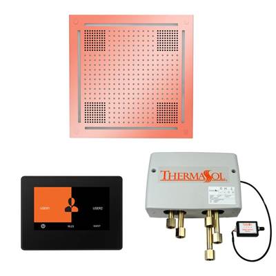 ThermaSol WHSP7S-COP - The Wellness Hydrovive Shower Package With 7'' Thermatouch Square