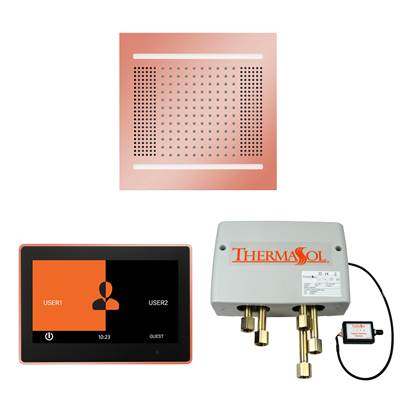 ThermaSol WH14SP10S-COP - The Wellness Hydrovive14 Shower Package With 10'' Thermatouch Square