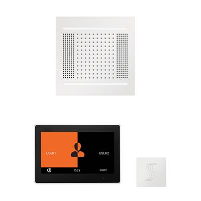 ThermaSol WH14STP10S-WHT - The Wellness Hydrovive14 Steam Package With 10'' Thermatouch Square