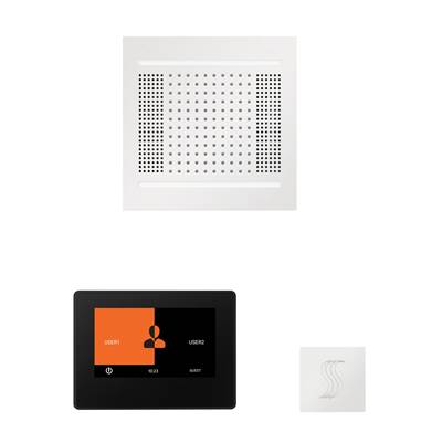 ThermaSol WH14STP7S-WHT - The Wellness Hydrovive14 Steam Package With 7'' Thermatouch Square