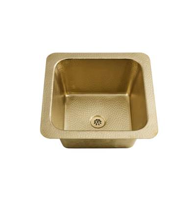 Thompson Traders 1S-HPB - Tamayo Hammered Brass Kitchen Sink