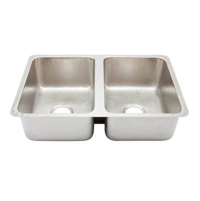 Thompson Traders KDU-3120HSS - Villa Hammered Stainless Steel Double Bowl