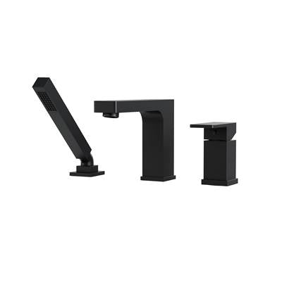 Aquabrass Xpress ABFB86013EBK - 86013 Madison 3Pc Deck Tub Filler With Handshower