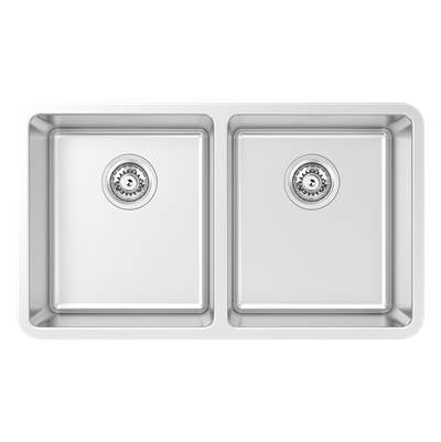 Zomodo ARC200U - 32'' 50/50 Double Sink - Undermount, 16Ga, R20, Single Box