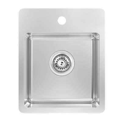 Zomodo LUC75T - 13'' Bar Sink - Tap Ledge Topmount, 18Ga, R15, Sgl Box