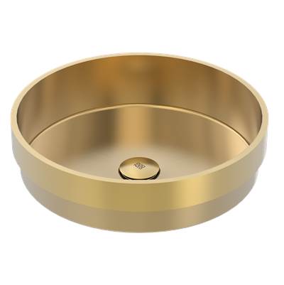 Zomodo VBC400R-I-EG - 16'' Round Vessel Sink, Sus304 Stainless Steel W/ Fixed Drain Kit