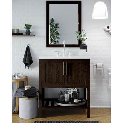 Icera V-6336.207- Riose Vanity Cabinet (W Towel Shelf) 36-In, Weathered Oak