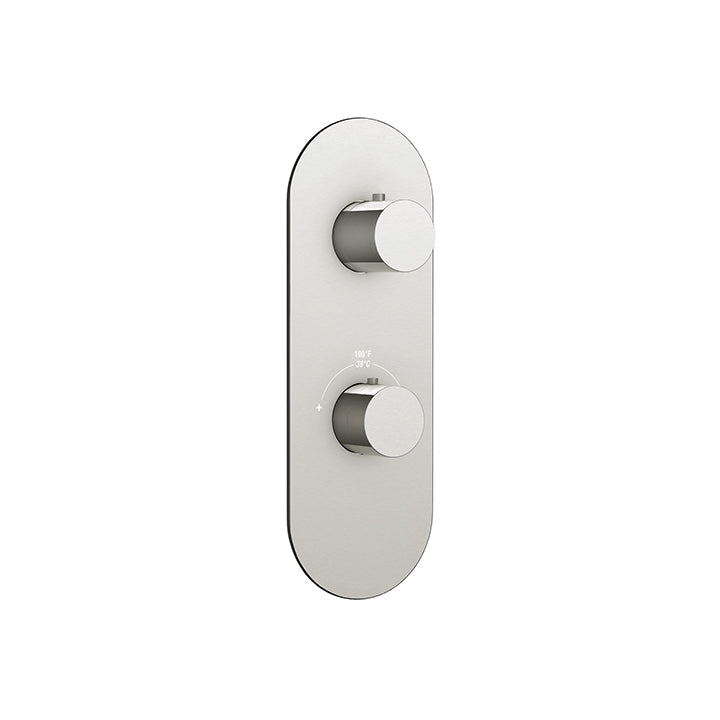Aquabrass ABSTR8295PC- Round trim set for TURBO thermostatic valve #T12123, 2-way, shared function