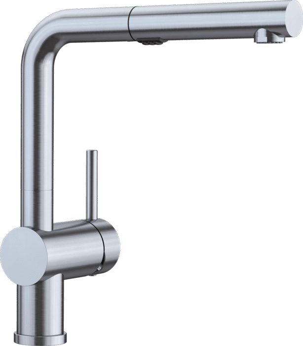 Blanco 526366- Linus Pull Out 1.5 GPM, PVD Stainless - FaucetExpress.ca