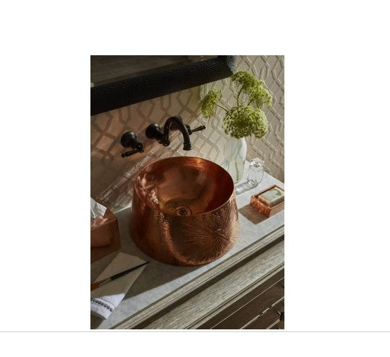 Thompson Traders - BRV-1316RG - Stella 5 in. 1-Bowl Vessel Lavatory Sink in Rose Gold - FaucetExpress.ca