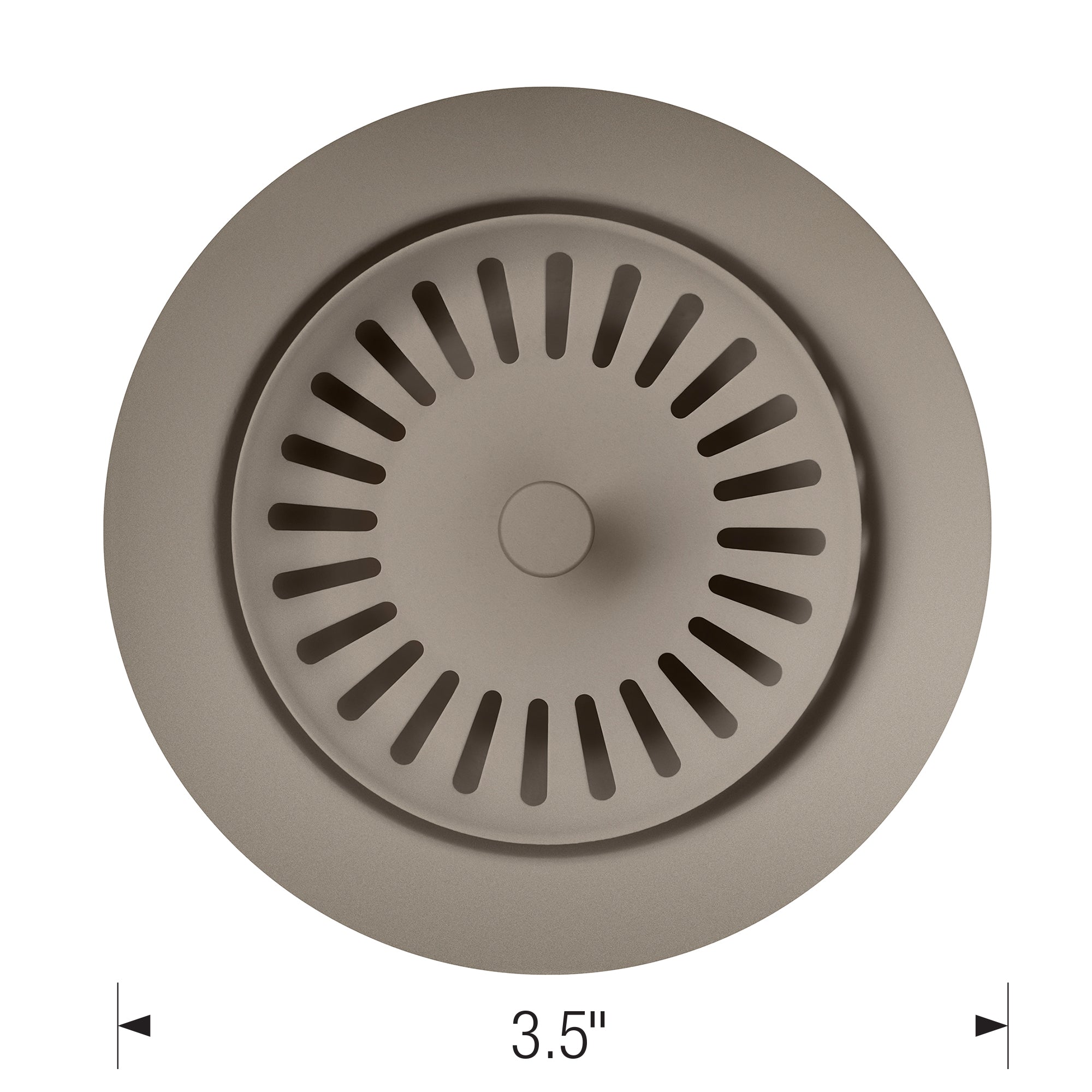 Blanco 240322- Colour-coordinated Metal Basket Strainer, Truffle - FaucetExpress.ca