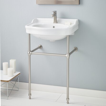 Cheviot 350/22-WH-1/575-BN- ANTIQUE Console Sink - FaucetExpress.ca
