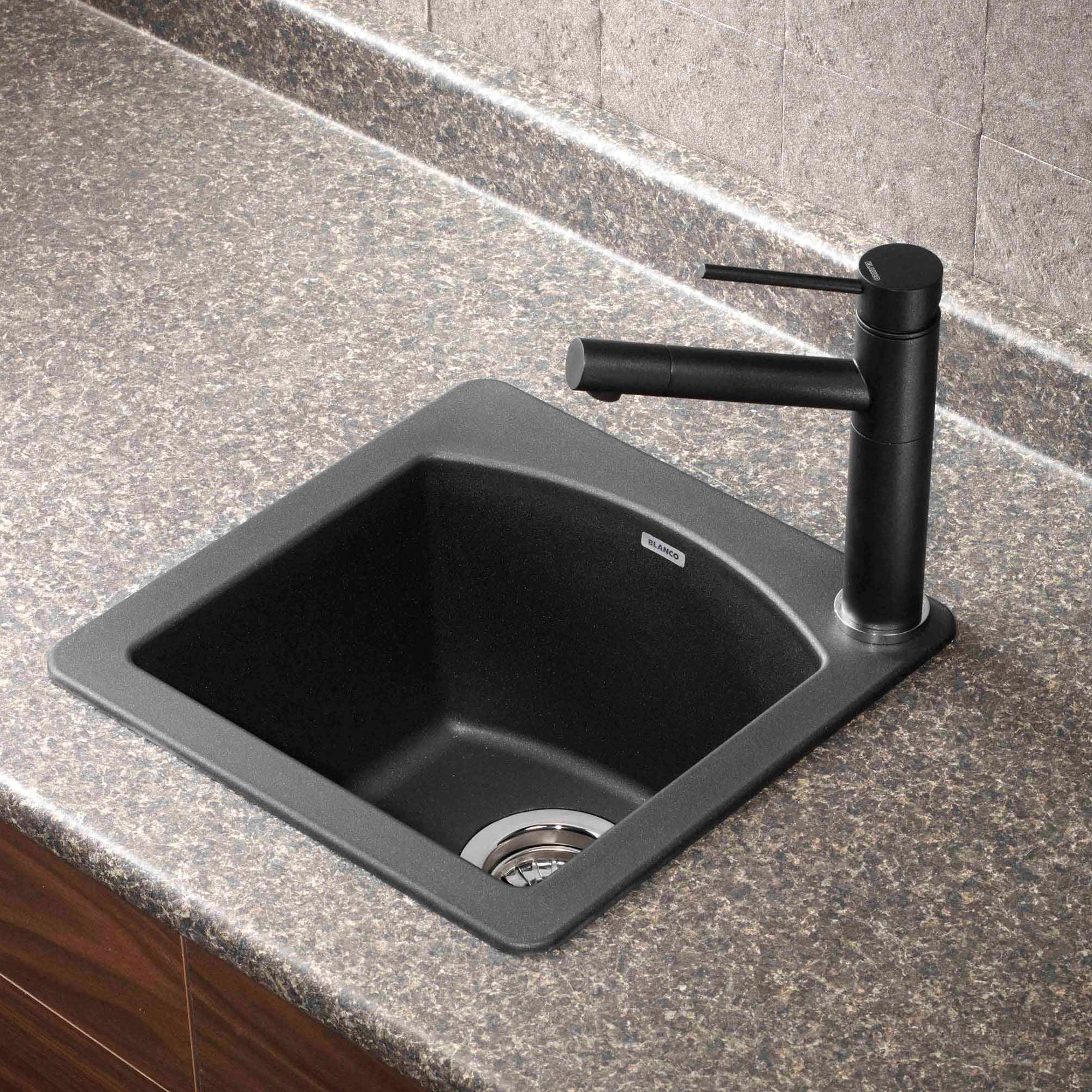 Blanco 400033- DIAMOND Mini Drop-in Bar/Prep Sink, SILGRANIT®, Anthracite - FaucetExpress.ca