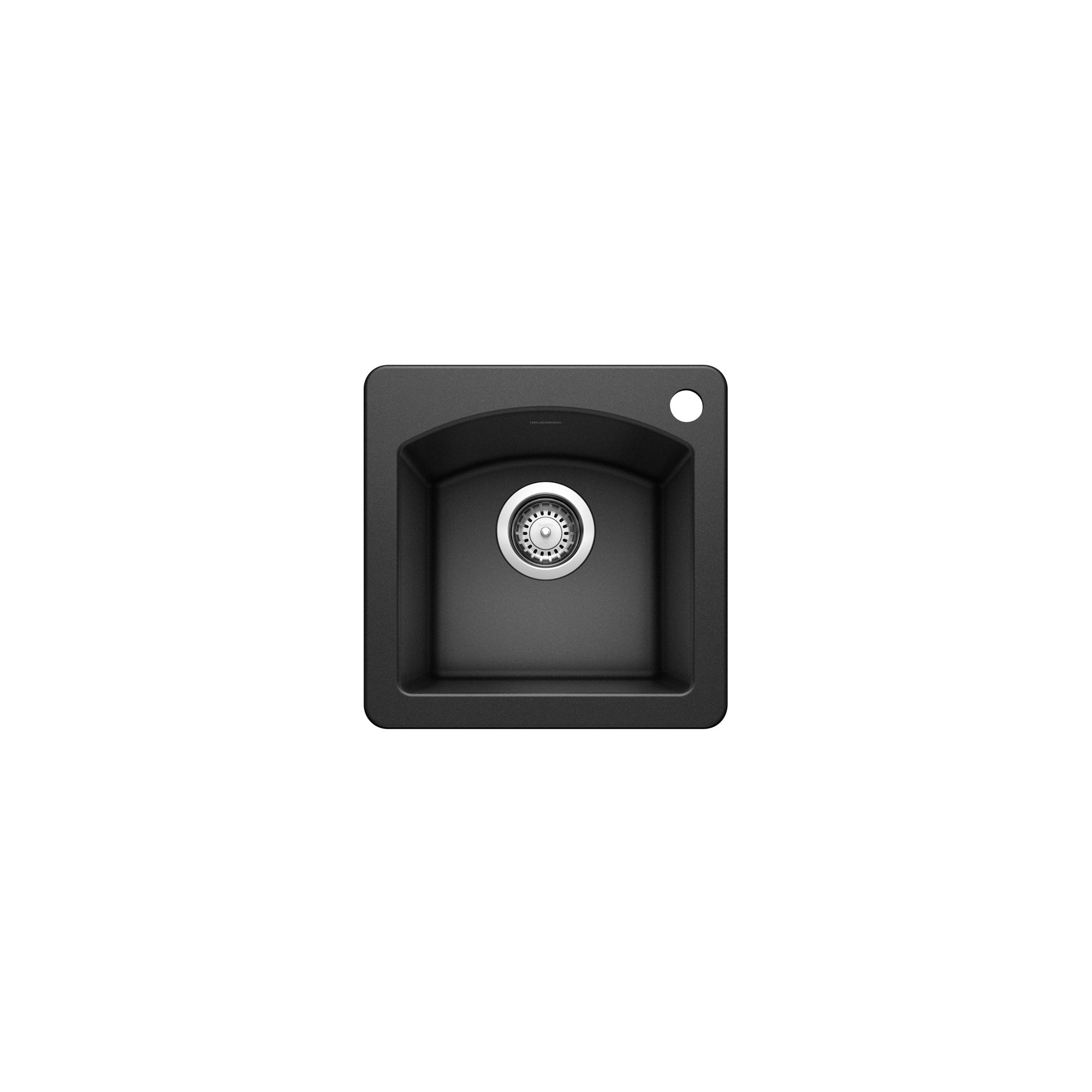 Blanco 400033- DIAMOND Mini Drop-in Bar/Prep Sink, SILGRANIT®, Anthracite - FaucetExpress.ca