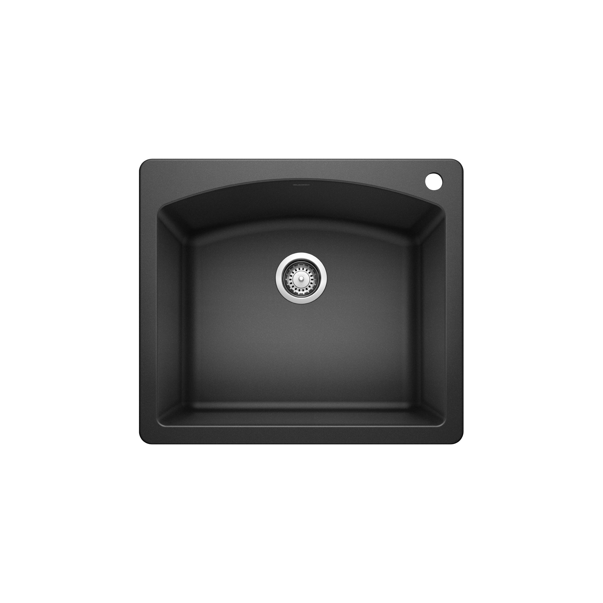 Blanco 400064- DIAMOND 1 Single Bowl Drop-in Sink, SILGRANIT®, Anthracite - FaucetExpress.ca